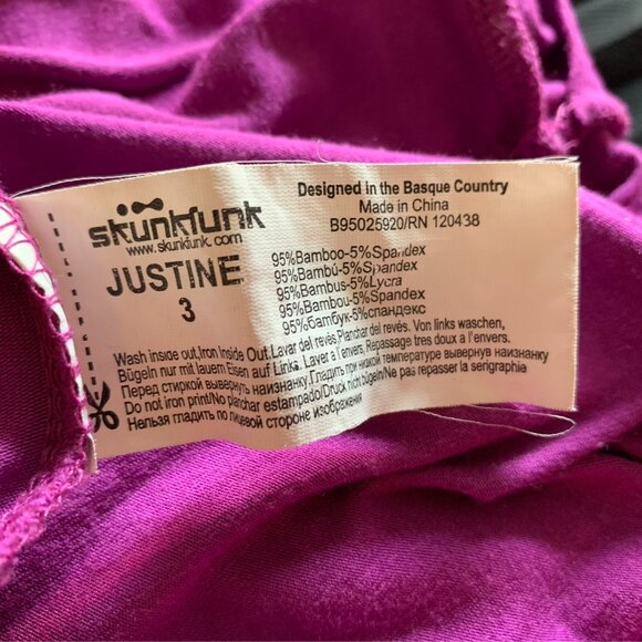 💜 SKUNKFUNK Sleeveless Bubble-Hem magenta Dress – Size 3 (Medium) - Picture 10 of 11